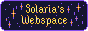 solaria's webspace. the text is yellow against a dark purple background with yellow stars.'